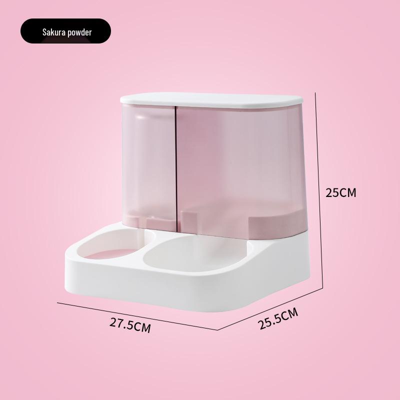 2.8L Transparent Automatic Pet Feeder & Water Dispenser for Dogs & Cats