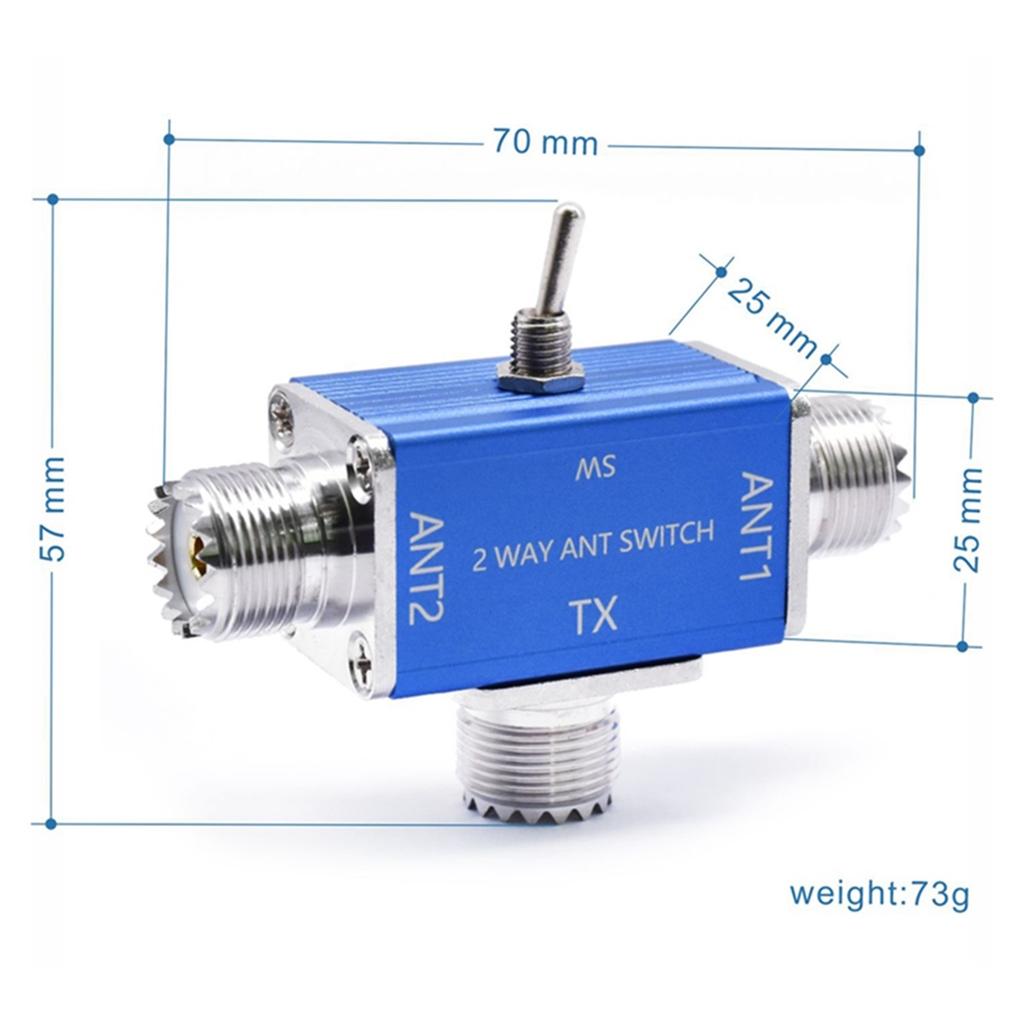 A24U 2 Way CB/HAM Antenna Coax Switch Coaxial Antenna Switch 100W 1-30Mhz Optional SO239/BNC Connector