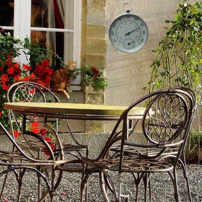 Round Large Wall Hanging Meter Temperature Humidity Hygrometer -30-50°C/-20-120°F To