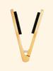Professional V Type Hair Straighten Comb Double Brushes Hairdressing Comb Hair Brush Wooden Handle Anti-static Styling Tools