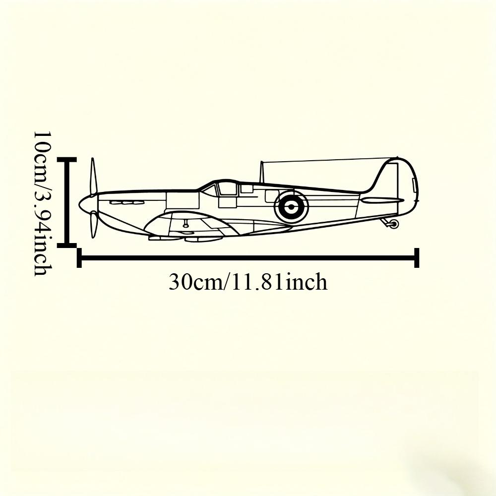 Vintage Metal Airplane Wall Art Weatherproof Iron Sculpture Garage Garden Fence Decor Aviation Enthusiast Gift Two Sizes Available