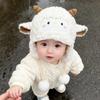 Breathable Toddler's Sheep Hat Cartoon Beanie Hat Cute Lamb Pullover Cap  Winter
