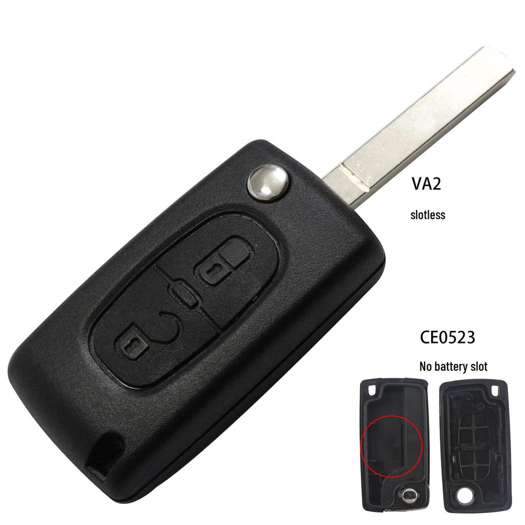 Peugeot 307/408 & Citroen 2-Knopf Klappschlüsselgehäuse Ersatz