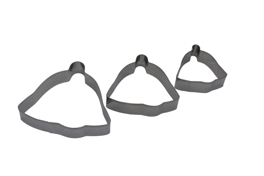 Set of Cutters for Cookies Gingerbread Bell 3-piece BRUNBESTE BB-3034