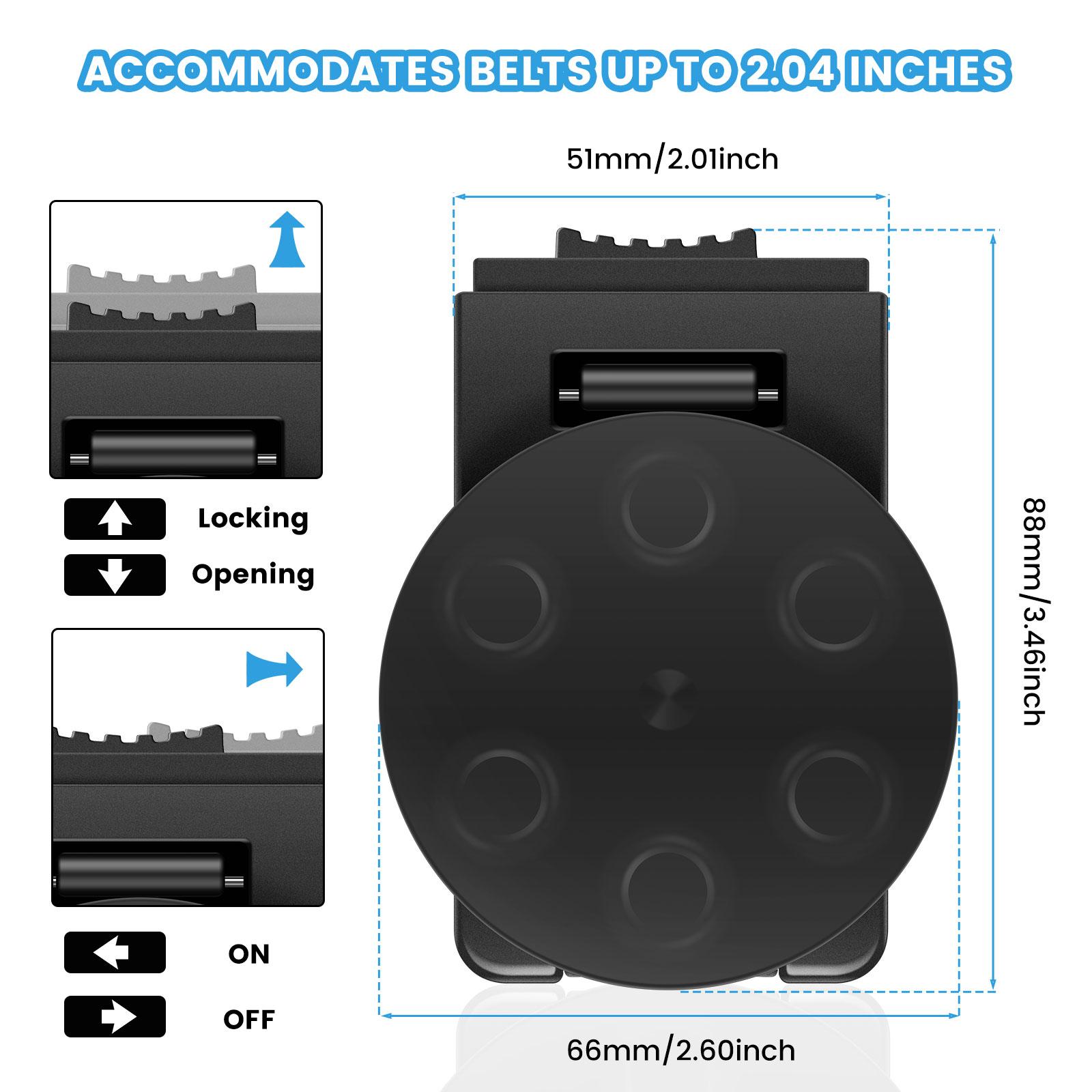 

2 шт. Магнитный держатель для ремня, противоскользящий магнитный зажим для ремня, прочный магнитный зажим для инструментов на талии, прочный магнитный органайзер для ремня
