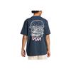 Adidas Originals Quick-Drying Breathable Soft Comfortable Crew Neck Pullover Short Sleeve T-Shirt Men Tops Dark-Blue JP4500