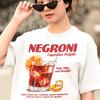 Vintage-Style Negroni Cocktail T-Shirt - Perfect for Bar Lovers