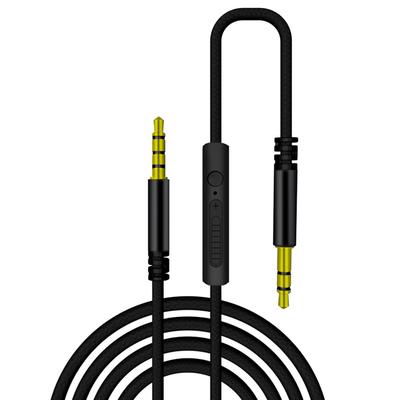 O Câble 3,5 mm Mâle à Mâle o Câble Aux avec Micro pour Téléphone Casque Voiture