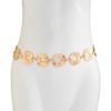 Adjustable Circular Belt Gold Silver Chain Waistband Versatile Metal Chain Belt  For Women