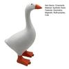 Magnetic Duck Key Holder, 6.7 Inch White Resin Table Goose Statue with Strong Magnet for Keys And Small Metal Items, Cute Decorative Organizer for