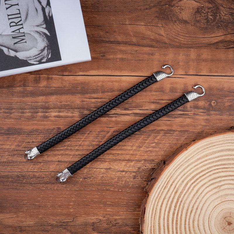 Punk Gothic Snake Clasp Design Cuff Bracelets New Trending Men's Snake Head Leather Bracelet Wristband for Bold Trendsetters