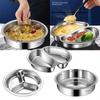 with Handle Stainless Steel Steamer Basket Stackable Anti-Scald Round Pot Insert Tray Heat-resistant Multifunctional
