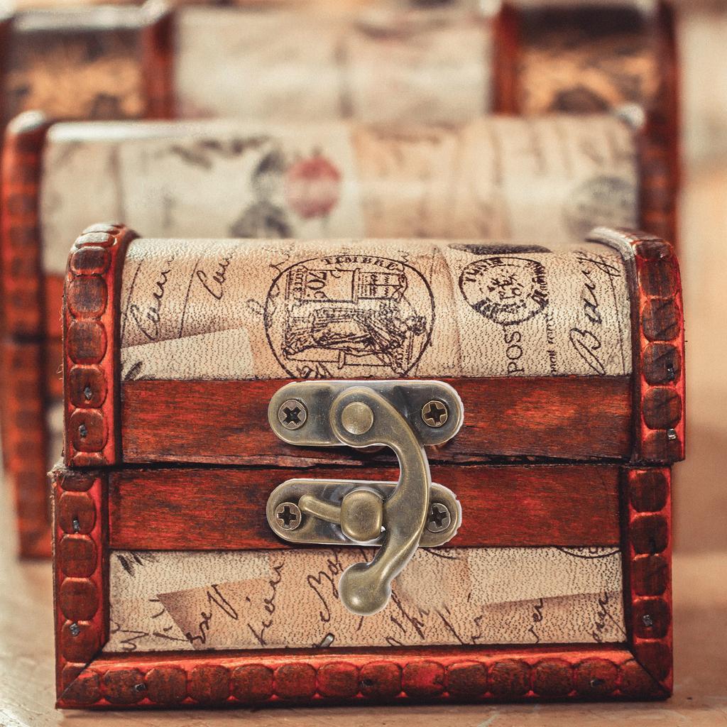 1Set Small Hinges for Wooden Box Vintage Cabinet Part Decorative Drawer Hinges Replacement Jewelry Box Hardware Kit