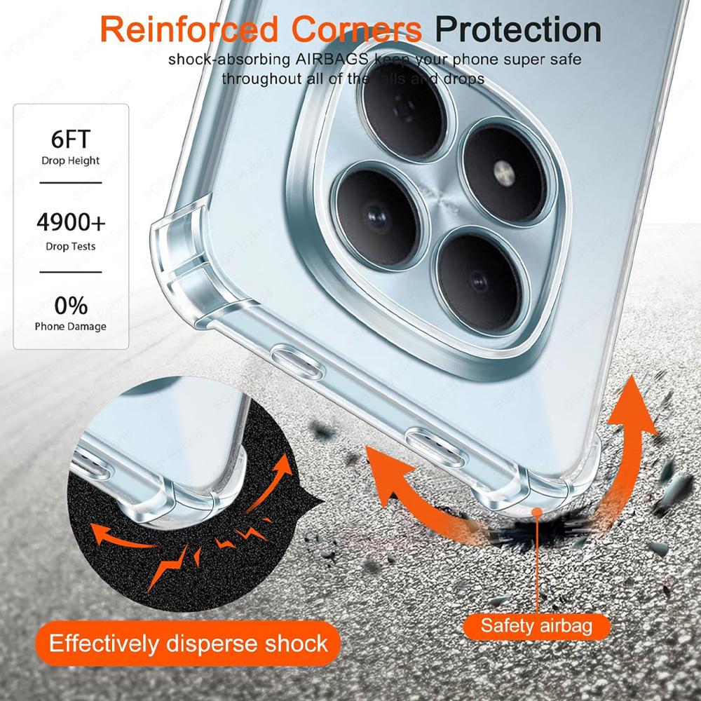 For Xiaomi Redmi Note 15 Pro+ Note15 Pro Plus Case Clear Silicone Cover Redmy Note15Pro 15Pro 4G Global Shockproof Fundas Coque