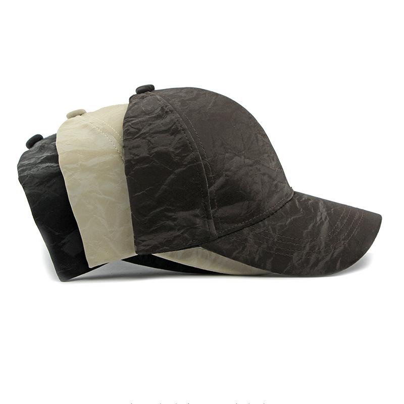 Spring Autumn PU Baseball Cap for Men Women Sunshade Cap Paintings Sun Hat Ponytail Panama Cap