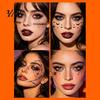 Water Transfer Body Stickers Halloween Makeup Eye Temporary Tattoos, Waterproof Spider Web Bat Eyeliner Scary Face Decals Shadow Tattoo Sticker
