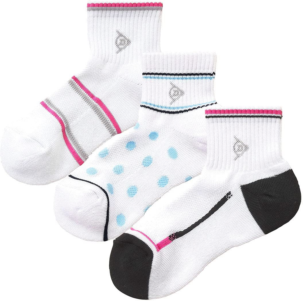 

DUNLOP Tennis Socks 3 Pairs Assorted TPO6144W Women s Women s (Half)
