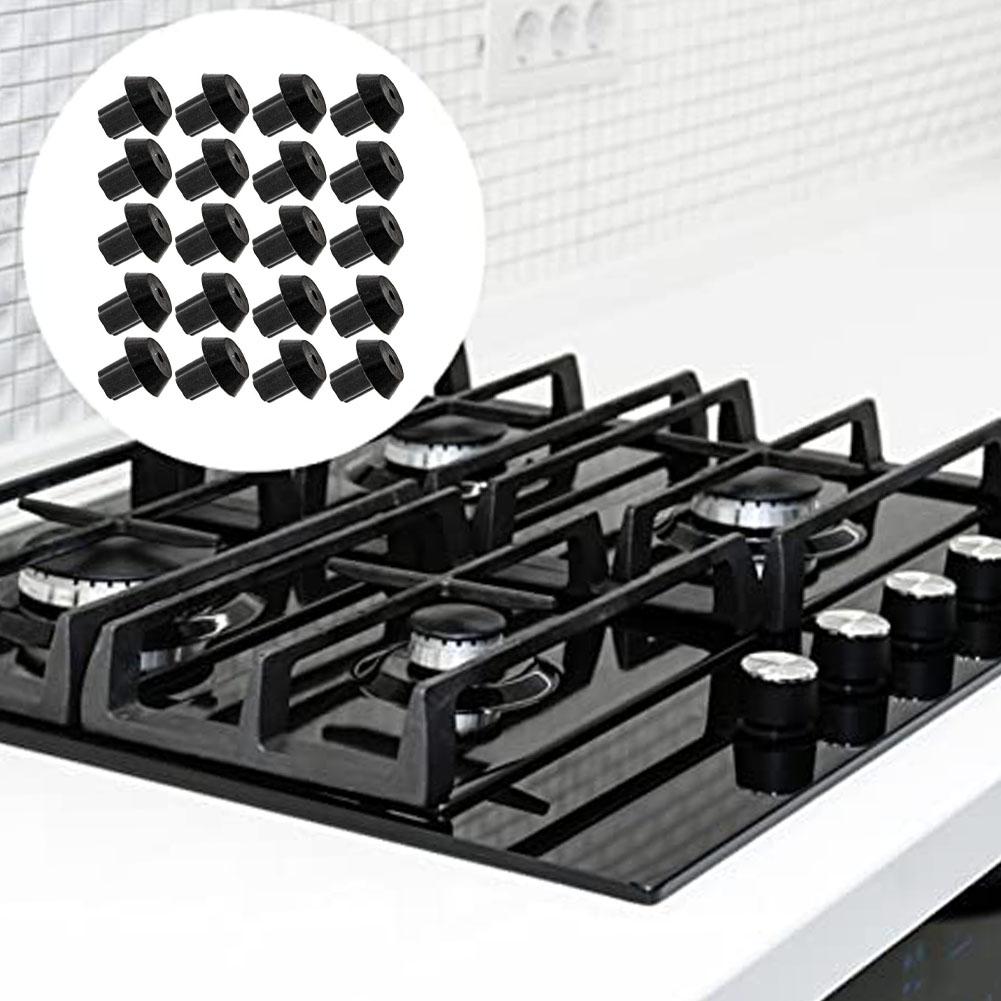 20 Stück Gasherd Gummifüße Stopper Brennerrost Fuß Gasherd Rostpad Gasherd DVGSU101 Und VGRT560-6GQ Ersatzteile