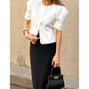 New Summer Women's Clothing, Versatile Short-sleeved Shirts for Commuting, Elegant Cardigan Tops