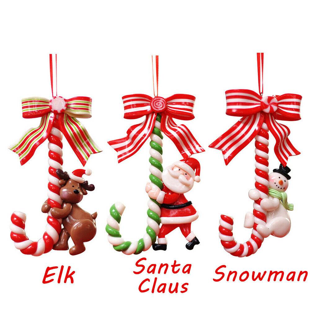 Ornamente de Crăciun cu model de bomboane de zăpadă Moș Crăciun, decor de casă agățat, Moș Crăciun