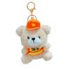 Cartoon Traffic Bear Doll Keychain Cute Car Key Chain 3D Schoolbag Pendant  Student
