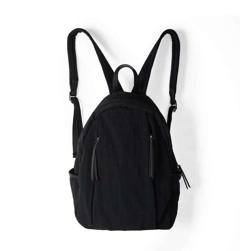 New Korean Version Nylon Large Capacity Backpack for Female Niche Instagram Campus Style Lightweight Travel University Student Backpack