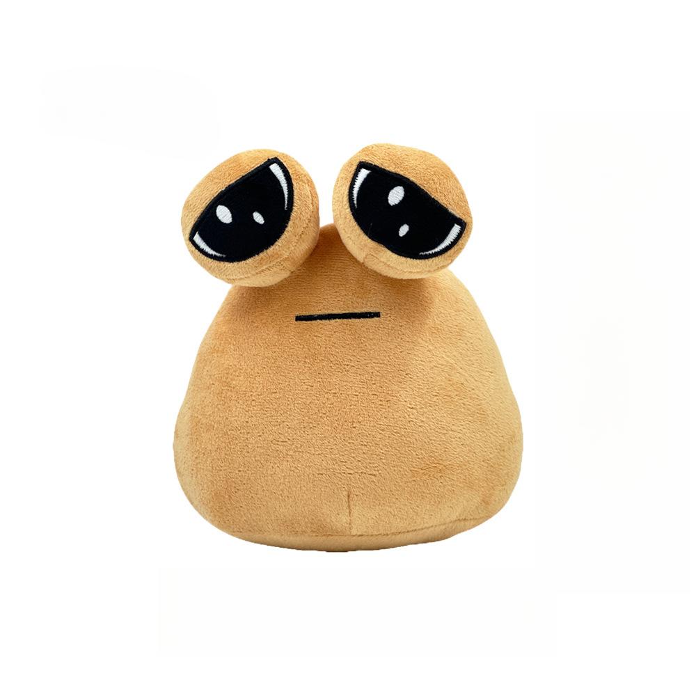 

25 см Pou Alien Plush Pink Smiling Face Plush Toy Furdiburb Emotion Alien Big Eyes Plushie Stuffed Animal Pou Doll