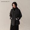 Women's Grey Wool Blend Toggle Button Coat