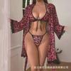 European and American large size sexy leopard print cow swimsuit sexy underwear new bikini set