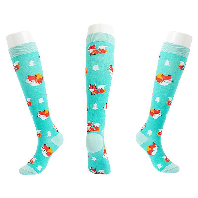 Unisex Outdoor Compression Sports Socks: Elastic, Knee-High, for Cycling & Fitness