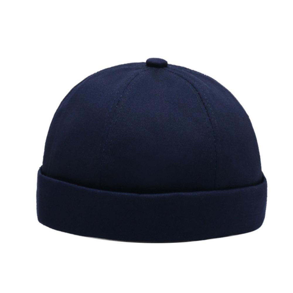 Casual Wear Cotton Brimless Hat Solid Color Vintage Brimless Skullies Cap Breathable Beanie Cap Unisex