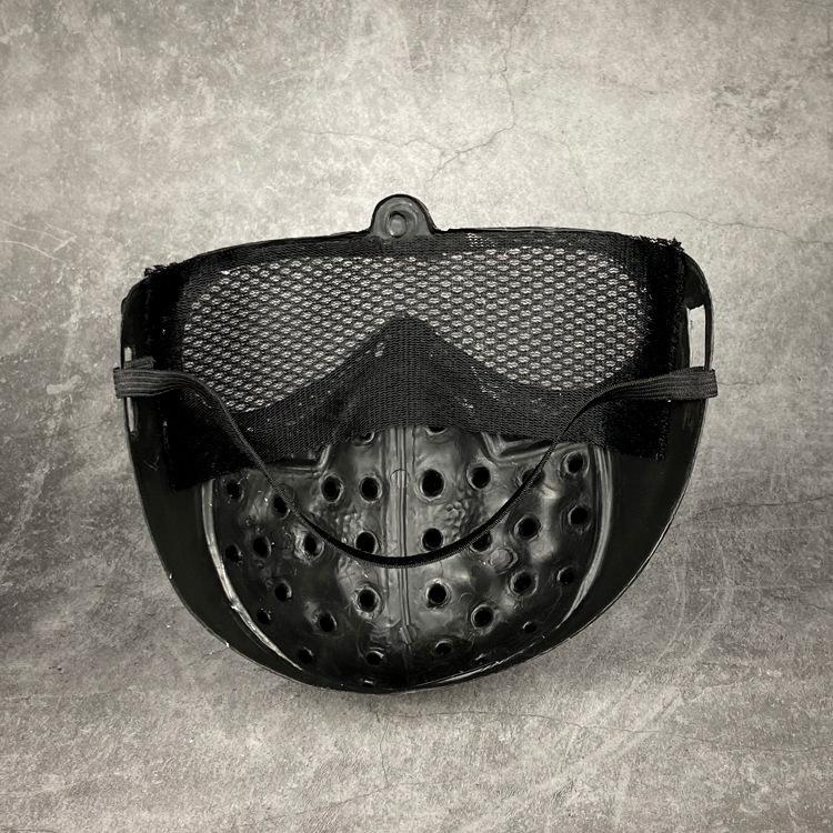 Máscara de Demonio Punk para Halloween - Máscara de Cosplay de Parca Influenciada por Watch Dogs 2 con Remaches