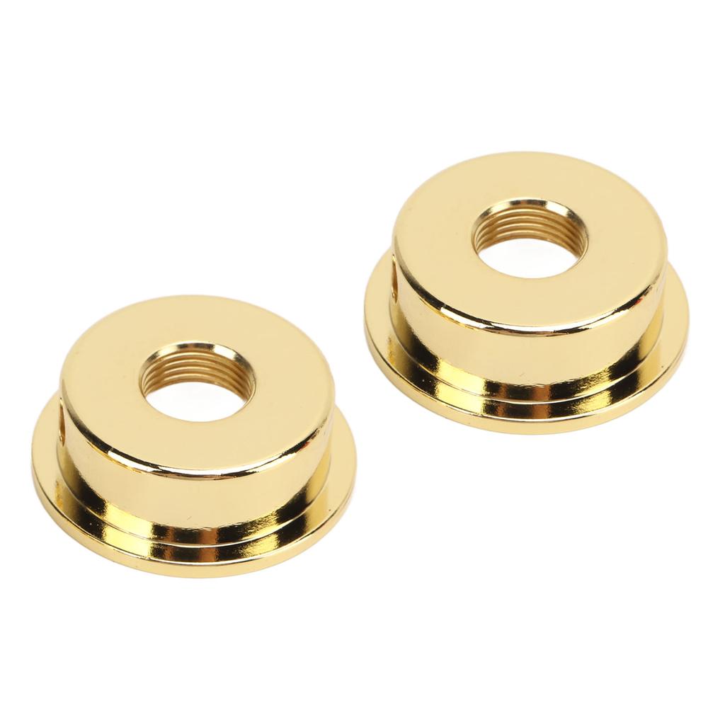 2PCS TL Electric Guitar Jack Cover Round Metal Electrosocket Plate with Mounting Screws Gold