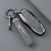 Leather Car Key Case Cover Shell Keychain Fob For Porsche Panamera Spyder Carrera Macan Cayman Cayenne 911 970 981 991 Accessory