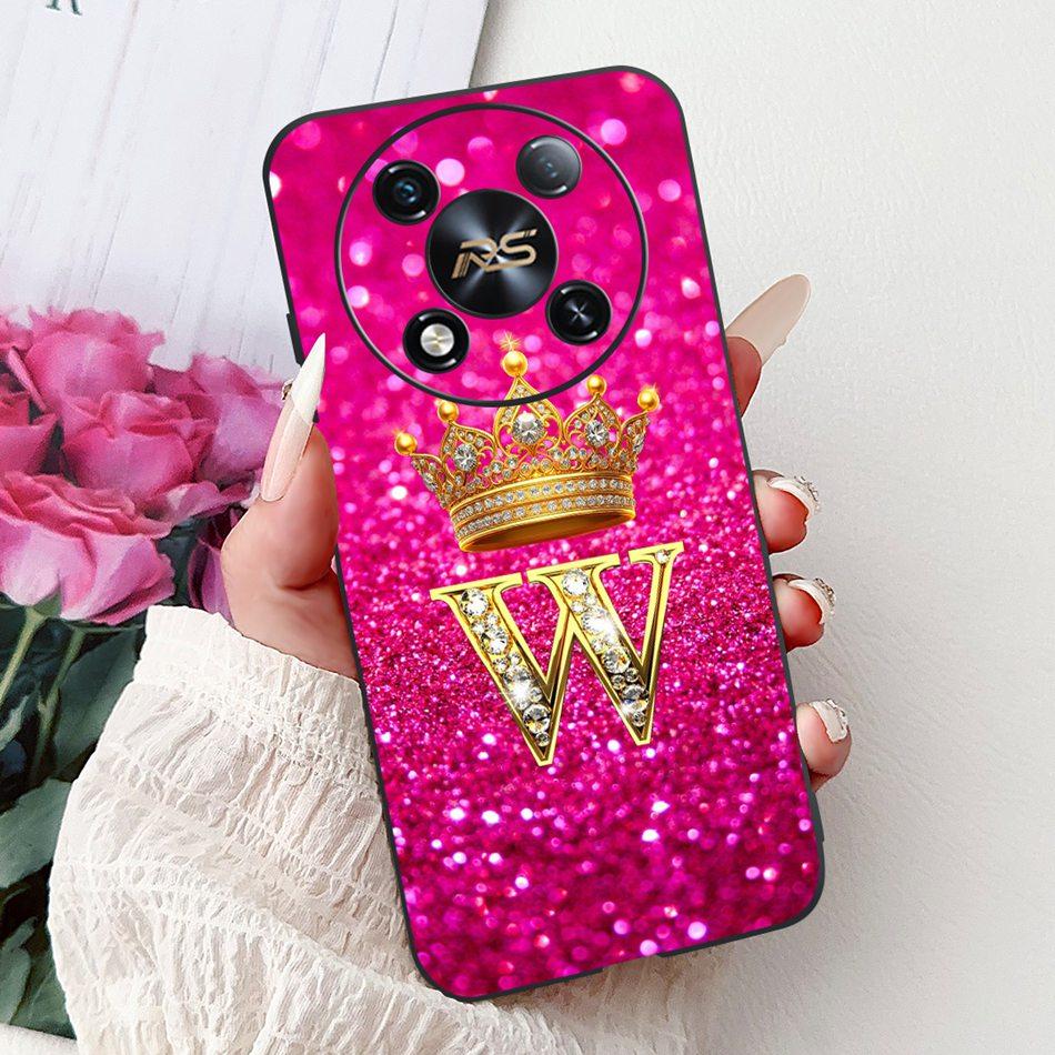 For ITEL RS4 2025 Fashion Crown Letter Phone Case For Itel RS4 S666LN Black Silicone Soft TPU Cases Bumpers