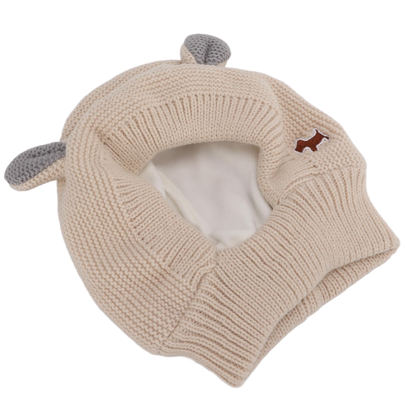 Knitted Rabbits Ear Pet Hat Noise   Warm Dog Grooming Earmuffs Hat for Large Dogs