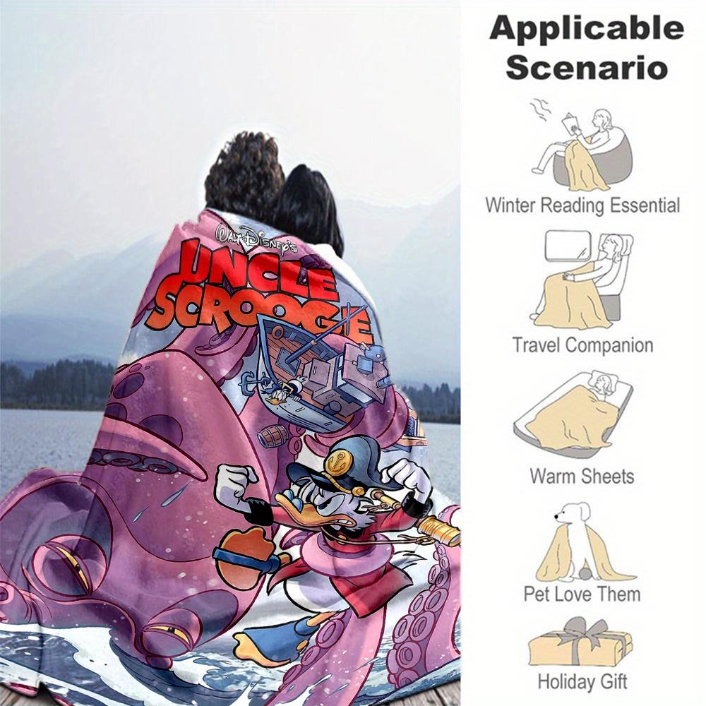 1pc, Disney Uncle Scrooge Blanket, Soft Warm Throw Blanket for Home Decor, Living Room, Travel, Camping
