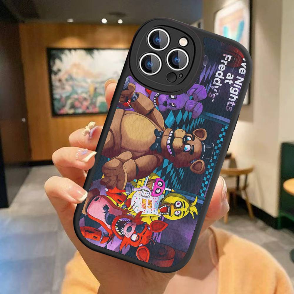 

F-FNAF Five-nights-At-Freddys Phone Case For IPhone 16 15 14 13 Pro Max 11 12 Plus Leather Silicone Cover iphone X