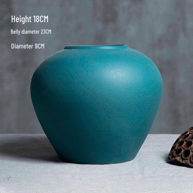 Handmade Frosted Green Ceramic Vase Set