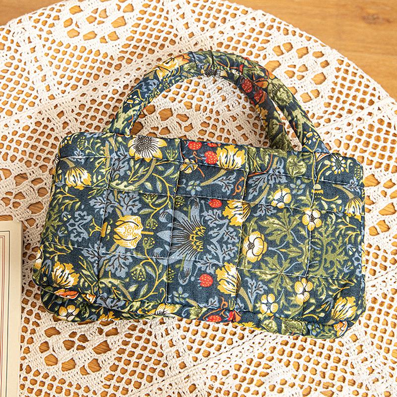 Floral Pattern Storage Basket Women Large Capacity Fabric Sweet Laundry Baskets With Easy Carry Handles Hampers Travel Tote Bag