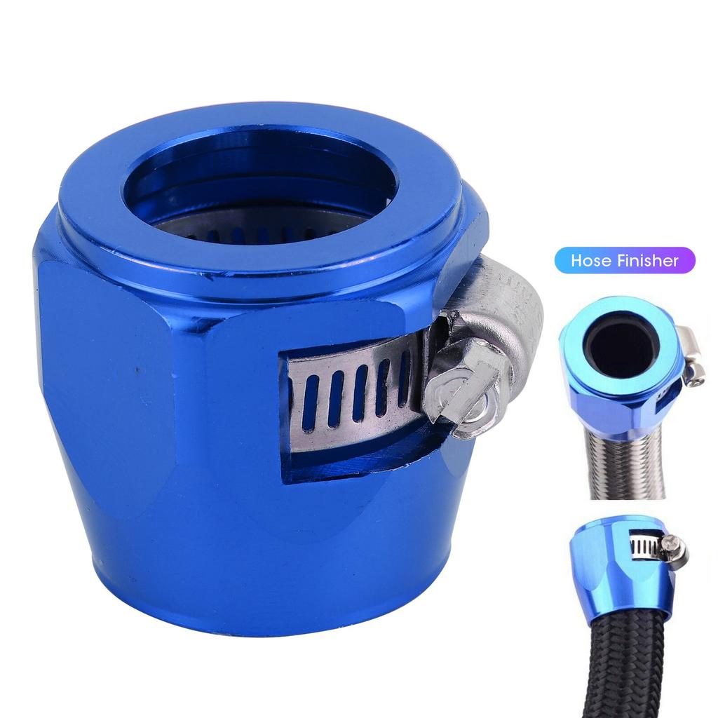 12AN Hose Finisher Clamp Connector Finishing Clip for Fuel Oil Diesel Gas Air Flexible TubeBlue