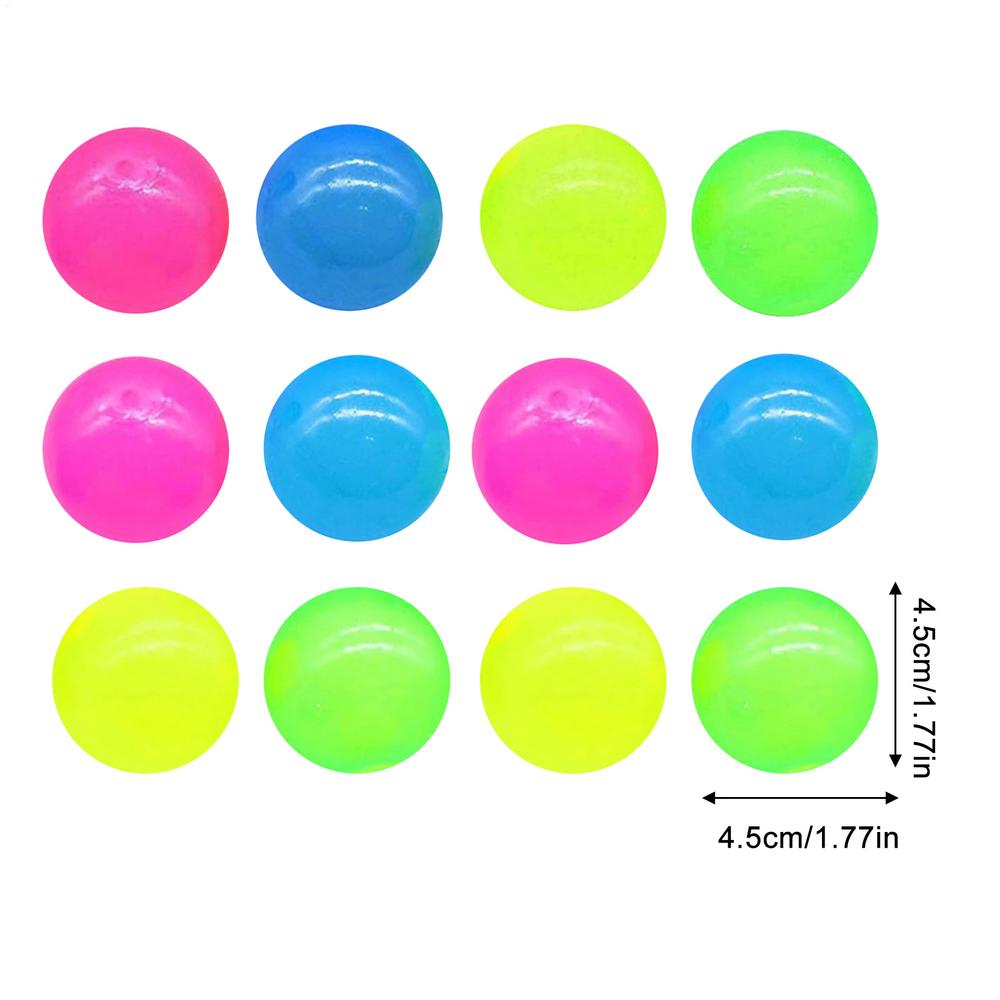 4/6/12pcs Sticky Ceiling Balls Calming Sensory Glow in Dark Ceiling Balls Reusable Party Favors Teens Cool Stuff toy for Family