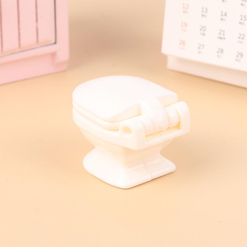 1:12 Dolls Accessories Vintage Dollhouse Furniture Bathroom Modeling White Toilet Doll House Miniature Baby Pretend Toys