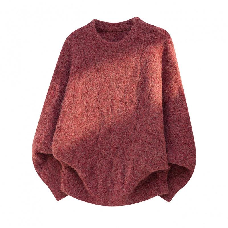 Men's Retro Round Neck Cable Knit Sweater - Autumn/Winter Loose Fit