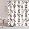 Schwarz Weiß Duschvorhang Southwest Boho Tribal Stoff Duschvorhänge Navajo Ethnisch Westlich Geometrisch Badezimmervorhang Badezimmer