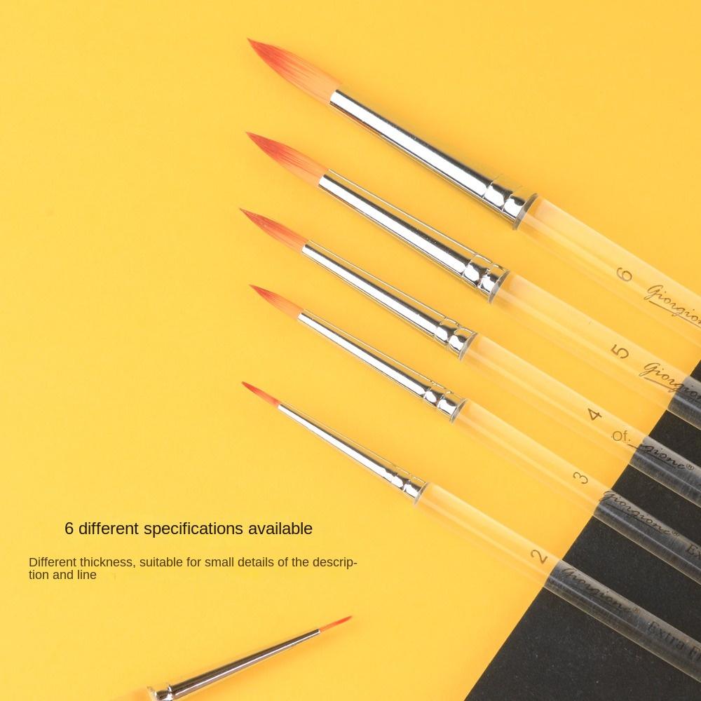 6pcs Soft Hair Watercolor Drawing Brushes Different Shape Art Paint Brushes  Child