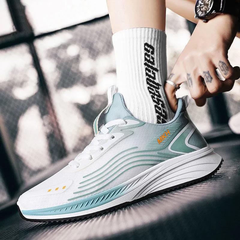 Men's shoes summer new breathable versatile casual sports shoes soft-soled student running shoes Korean version of dad shoes