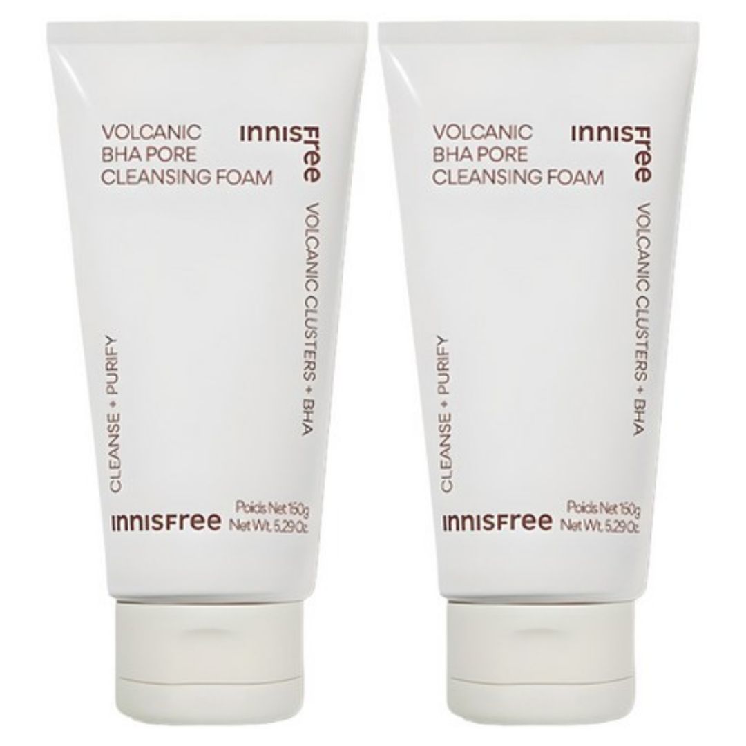 Photos - Facial / Body Cleansing Product Innisfree Volcanic BHA Pore Cleansing Foam Deep Cleansing Facial Cleanser 150g 2 Pack  (150g × 2)