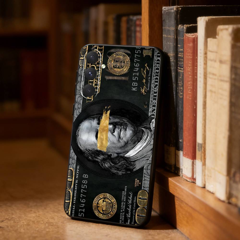 Money Talks Phone Case For Samsung S26,S25,S24,S23,S22,S21,Ultra,Plus,FE Black Soft Cover
