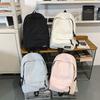 Schoolbag Solid Color Backpack Men's 1011 New Large Capacity Bag Women's Travel Backpack Junior High School High School Student School Bag